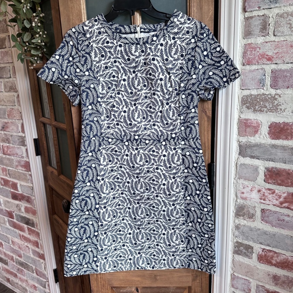 Boden Navy and White Mini Dress, 8 Petite